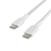 Belkin Braided USB-C Cable - 1m - White [CAB004BT1MWH]