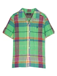 在飛比找Farfetch優惠-plaid short-sleeved shirt