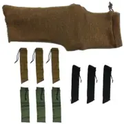 3× Black + 3× Brown + 3× Green Handgun Pistol Gun Sock Sleeve Cover Storage Bags
