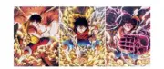 3 dimension 3d lenticular framed pictures. 13”x17” One Piece/Luffy Gears
