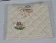 AYNSLEY IVORY BASKETWEAVE PADDED TEA COZY / COZIE SIZE 10"' x 11" NEW IN PACKAGE