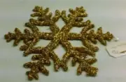 Christmas NEW 10" Gold Glitter Snow Flake