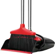 Broom with Dustpan Combo Set,43Inch Long Handle Stiff Broom Dust Pan, for Garage