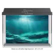 Sea Sun Rays Ocean Floor Polyester Fish Tank Glass Backdrop Aquarium Background