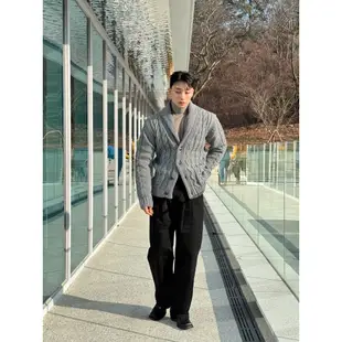 【Metanoia】韓國設計 60%羊毛麻花針織外套