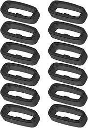 T Tersely 12 Pack 20mm Loops Fastener Ring for Garmin Vivoactive 6/5/3 Band,SQ 2,Forerunner 245 645/ Fitbit Versa 1 2 3 SE Lite Sense Strap, Replacement Secure Rings for Fenix 6S 5S Bands Holder Loop