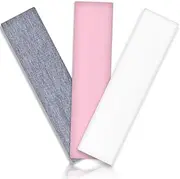 [QfwdfcTrenz] 3 Pcs Headbands for Women Non Slip Elastic Sweat Hairbands Sweat Headbands for Women Workout Soft Fabric Bands Aesthetic Cloth Headband for Yoga Running Sports Short Hair Thin Hair Wrap (Black, Pink,