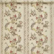 Clarence House Hand Printed REVEILLON Italian Toile Cotton Fabric Remnant