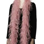 Pink Ostrich Feather Boa - 2Yards 1Ply Long Boas for Holiday Party DecorDIY C...
