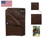 Light-Duty Rip-Stop Tarp 16' x 20' - Brown U-1620