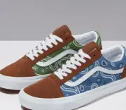 Vans Old Skool Peace Paisley Shoes Blue VN0A5JMIAV0 8 9.5 NIB Rare Low-Top $130