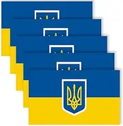 5 PCS Ukraine Flag Sticker,Ukrainian Decal For Car Bumper Window Laptop