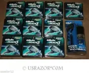 * 52 Gillette Mach 3 Razor blades Cartridges Refills fits Turbo M3 Power Shaver
