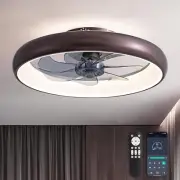 Ceiling Fan with Lights and Remote, 20'' Low Profile Flush Mount, 6 Wind Speeds,