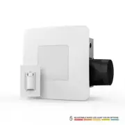 ReVent Bath Fan 11.5"X8.125" Semi-Flush Mount Square w/ Adjustable LED White