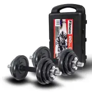 20KG Cast Iron Dumbbell Set Weight Dumbbells Home Gym Training Fitness BarBell C