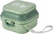 EPWIOR 2-in-1 Collapsible Pet Bowl for Travel, Double-Layer Foldable Dog & Cat Food/Water Feeder with Lid, Portable Folding Bowl for Walking, Hiking, Camping (Green)
