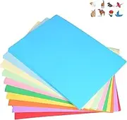 SiHuiTu Coloured Card Including White Card | 50 Sheets |10 Assorted Colours | Ideal for Crafting, Scrapbooking, and DIY | 230gsm Card (100, A5)