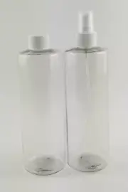 Clear Plastic Bottles 16 Oz. With Atomizer or Regular Cap