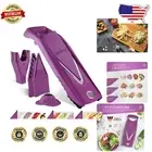 Easy-Clean Mandoline Slicer Set with Adjustable V-Blade for Kitchen Efficiency
