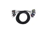 BravoPro PM008B-06 6M 8-way Multicore 3-pin XLR Female to 6.35mm TRS Jack Plug
