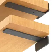 6 Pack Shelf Brackets Floating Inch Heavy Duty Industrial Black Metal L Shelves