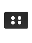 Beacon Lighting Vynco Metro 4 Gang Plate Only in Matte Black