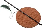Ipetboom Handheld Round Bamboo Folding Fan Portable Retro Hand Fan for Summer Cooling Lightweight Foldable Design for Outdoor Events Daily Use