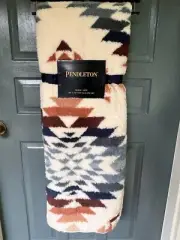 Pendleton Home Sherpa And Fleece reversible Peak Canyon Blanket throw New