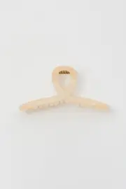 Beige Twirl Claw Clip