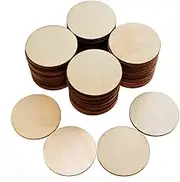 120Pcs 2in Unfinished Wood Slices,Round Wood Slices,for DIY Craft and Decoration,Painting Writing,Door Hanger, Door Design