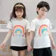 韓版童裝兒童短袖棉T恤卡通男童上衣女童內搭衫1