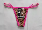 Bonds Ladies WREJ F5E Remix Leopard Print Icons Mini Gee G String Brief Size 14