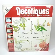 Decotiques Artwork Transfer Vintage D-92 "Herbs" Garden Foliage Rub-On Spice Art