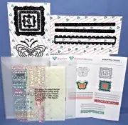 Diamond Press Beautiful Wings Dies, Stamps & Stencil Set w/Storage Folders New