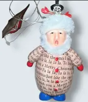 Dept 56 Patience Brewster Man Short Caroler Bell Ornament 56.32152 Snowman Hat