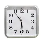 Concise Silent Non-Ticking Wall Clock Quartz- Silver 34cm