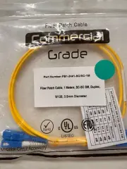 2-Qty - 1M/3.28' OS2 Single Mode Fiber Patch Cable Duplex SC/UPC-SC/UPC #122
