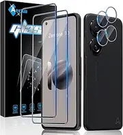 Aerku Screen Protector for Asus Zenfone 10 for Tempered Glass, Pack of 2 Protective Glass and 2 Camera Protection for Asus Zenfone 10, 0.33 mm HD Film, 9H Hardness, Anti-Scratch, Anti-Bubble, Tempered Glass Screen Protector