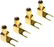 [4 Pack] 4 pcs Total Hi-end Banana to Spade Adapter Plug/Speaker Cable Connector 4 PCS [Wy-yp01 / Spade De L]