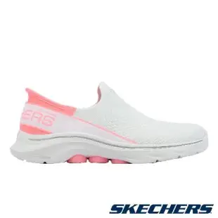 Skechers 懶人鞋 Go Walk 7-Mia Slip-Ins 女鞋 白 粉紅 緩震 套入式 休閒鞋 健走 125231WPK