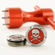 2 x 15g Deluxe Tour Weights + Wrench for Scotty Cameron Putters, Skull, Red, New