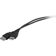 Pro.2 USB-A Male Plug To USB-A Male Plug Lead USB2.0 Black 1m