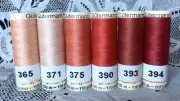 6 NEW red peach colors GUTERMANN 100% polyester sew-all thread 110 yard spools