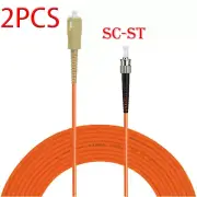 2 Pcs SC-ST UPC FTTH Simplex multi Mode Fiber Optic Patchcord Fiber Jumper 3M