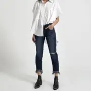 One teaspoon Frey Hem Distress Straight Leg Jeans Size 27 New