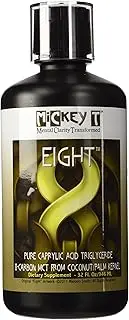 MiCkey T Eight 32oz - Pure C8 MCT Oil - Not a Blend – 100% C-8 Caprylic Acid - Keto Friendly – Vegan – Kosher - Made in USA – Non-GMO - from Coconut/Palm Kernel
