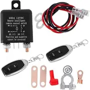 12V 200A Battery Switch Relay Remote Control Battery Disconnect Cut Off Isolator Switch Anti-Theft Switch for Car Boat