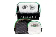 Friends Cosmetic Case Set (Pack of 3) (Black/White/Green) (One Size)
