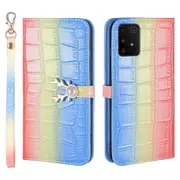 For Samsung Galaxy A91 Phone Case With Strap - Gradient Blue